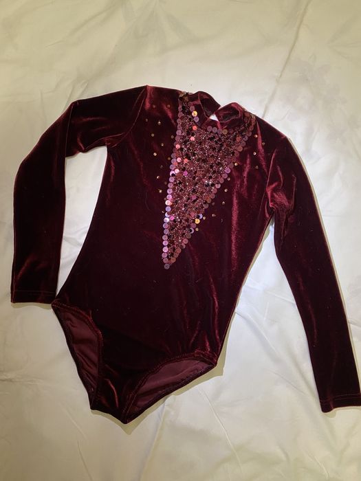 Детский спортивный купальник трико боди для гимнастики танцев