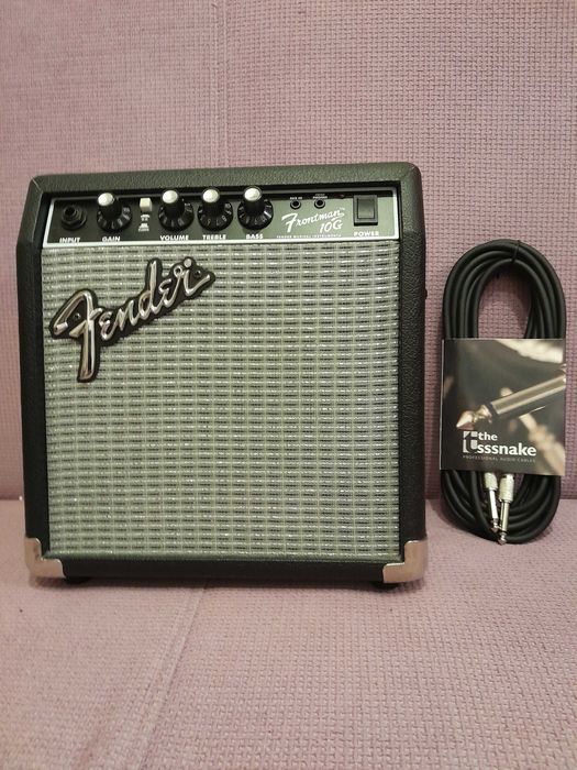 Piecyk do gitary, wzmacniacz Fender Frontman 10 G, gratis - profesionalny 6 m kabel do gitary