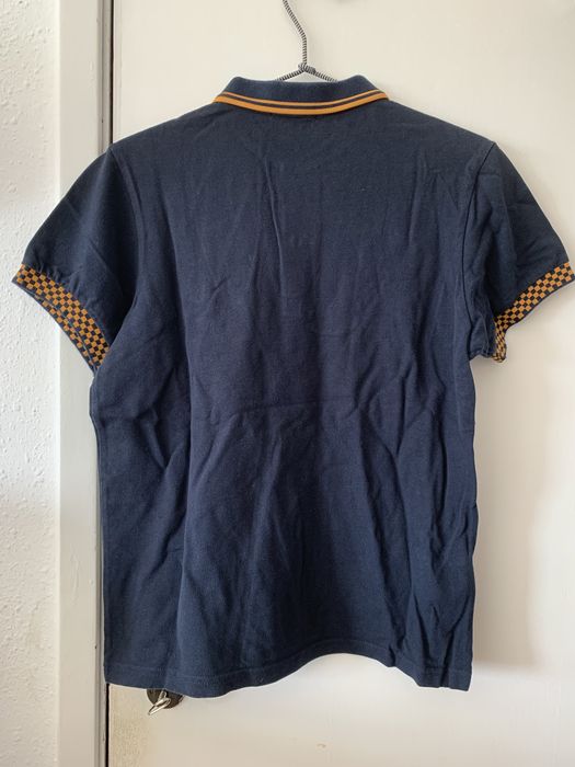 Pólo Fred Perry Azul Escuro e Laranja