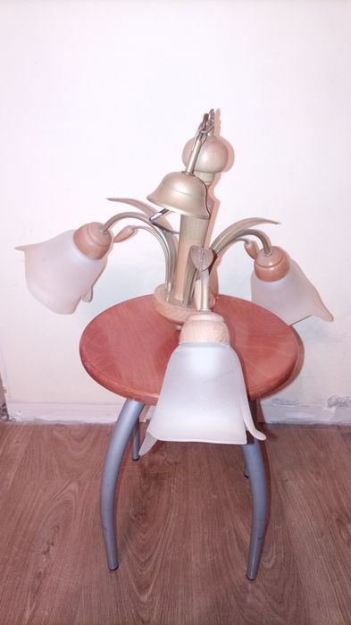 Żyrandol PRL 3-punktowy