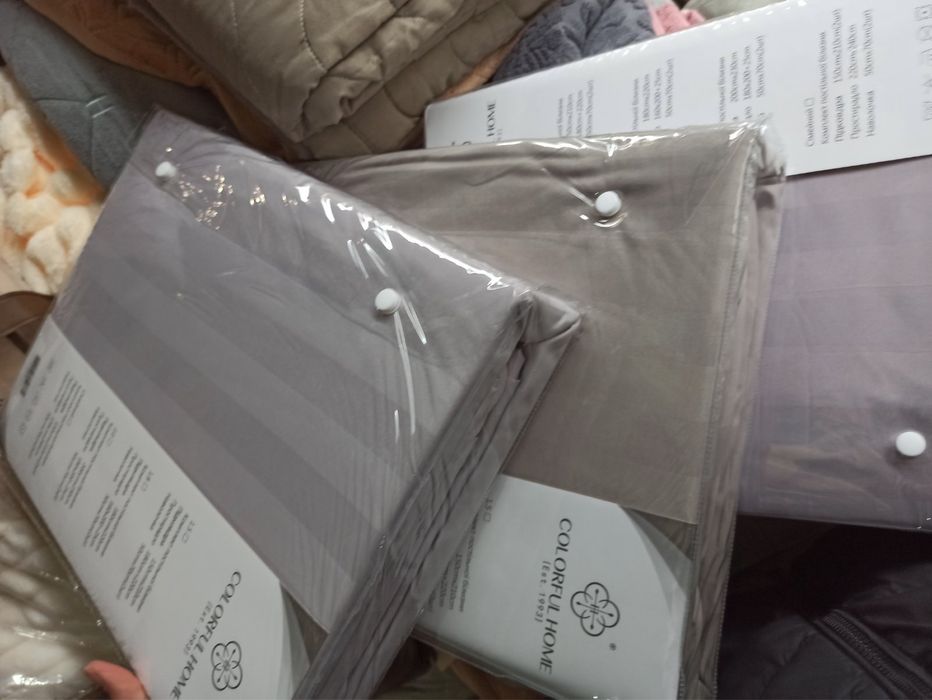 Постіль постільна білизна страйп сатин смужка Koloco Colorful home