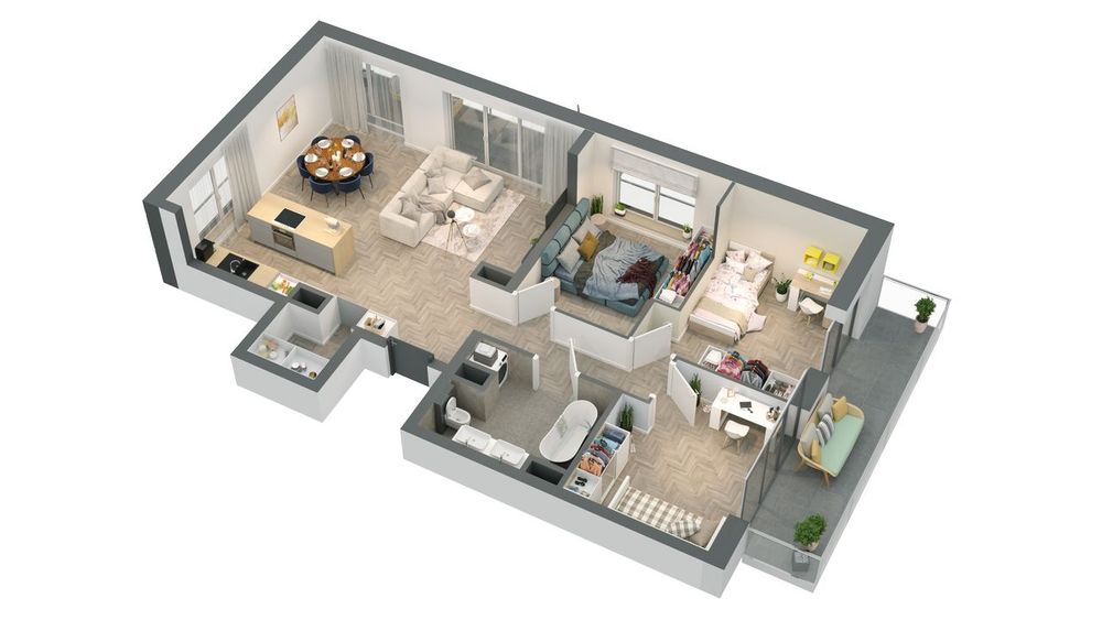 APARTAMENT | kameralne willowe osiedle |4-pokojowe |2x balkon 11m2