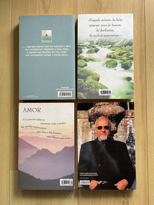 Lote de 4 livros do autor Paulo Coelho
