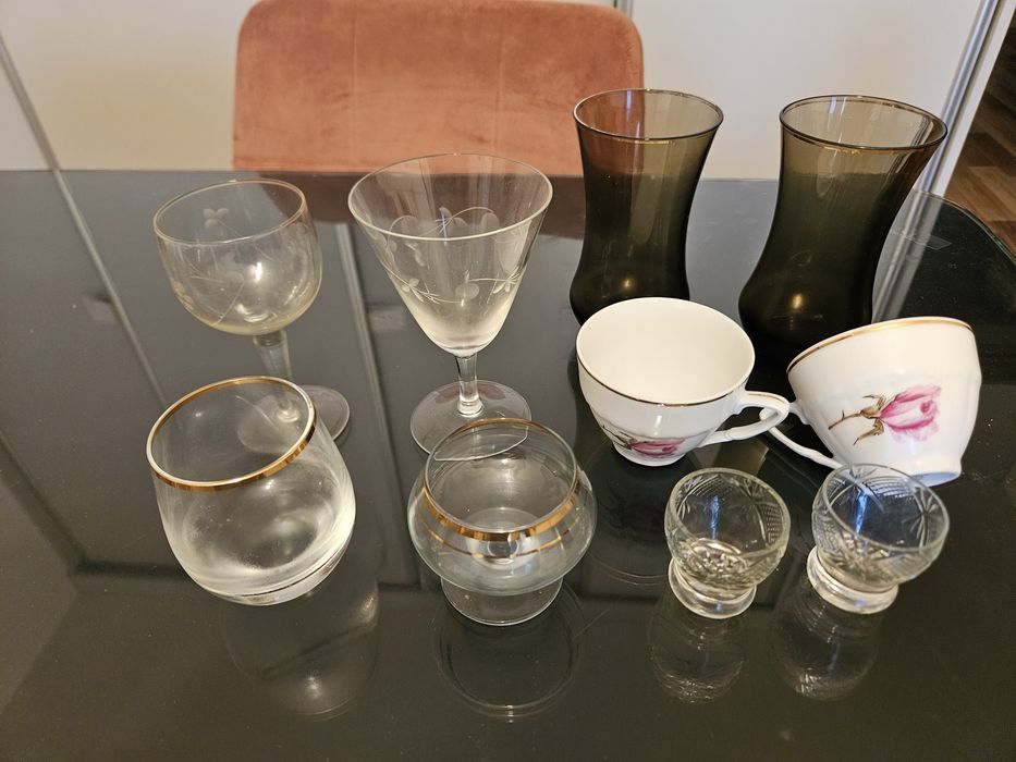 Szkło, kryształy, porcelana pamiatki PRL