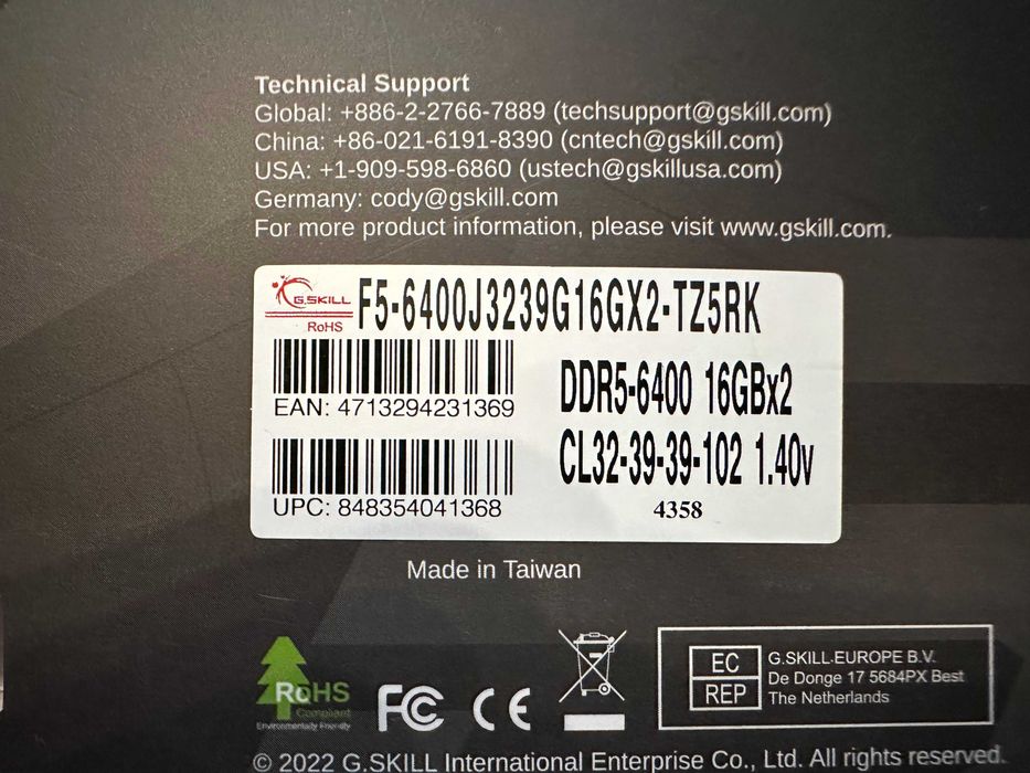 Pamięć DDR5 6400 32GB - G.Skill Trident Z5 RGB