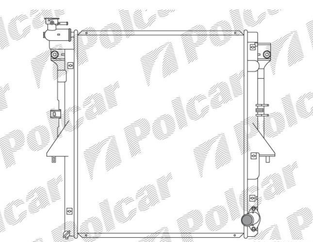 Radiador refrigeração motor Mitsubishi L200 Fiat Fullback 2015-