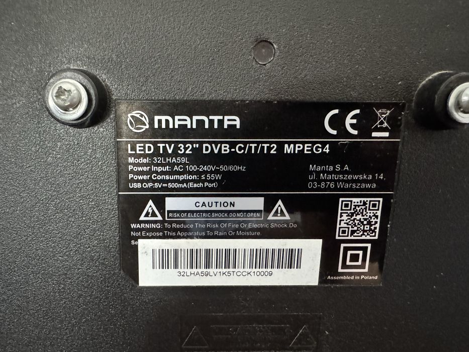Telewizor MANTA 32LHA59L 32” LED Android TV