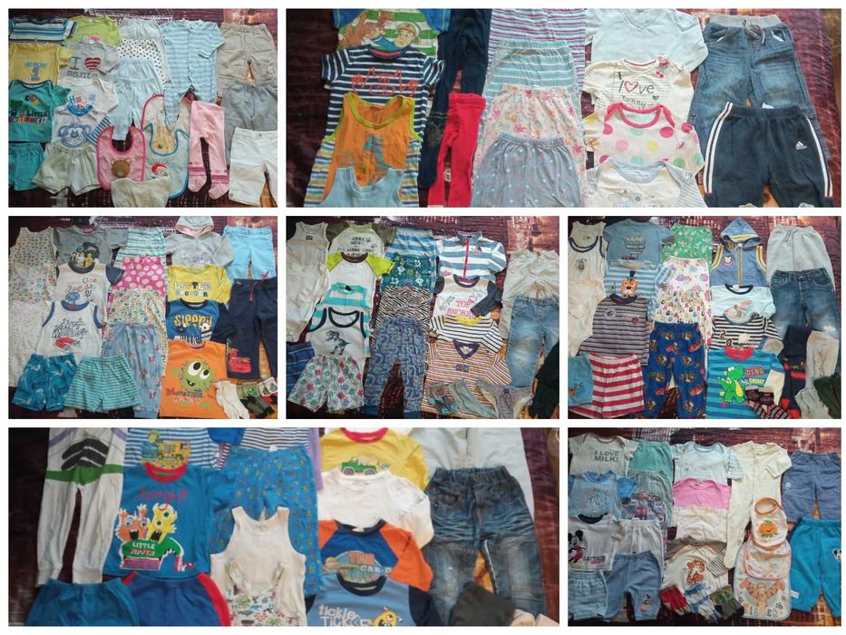 7 великих пакетів одягу для хлопчика, 0-4 роки, для дому, дачі