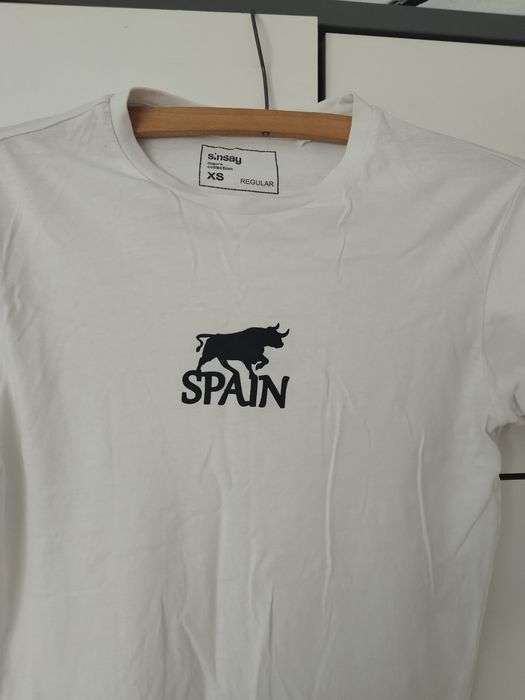 Męski biały t-shirt Sinsay XS