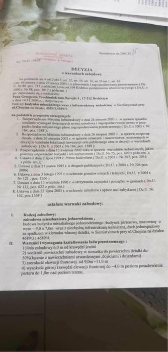 Sprzedam działke budowlaną.