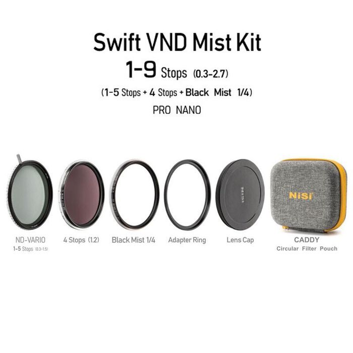 Zestaw Filtrów Nisi Swift True Color VND / Mist Kit (1-9stop) 95mm