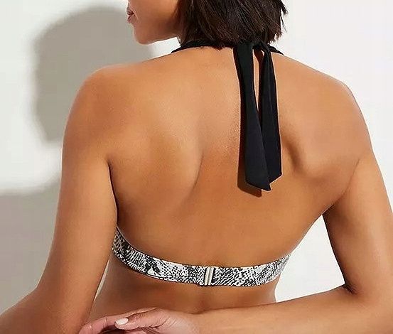 B.P.C biustonosz bikini we wzór z wiązaniem na szyi 42.