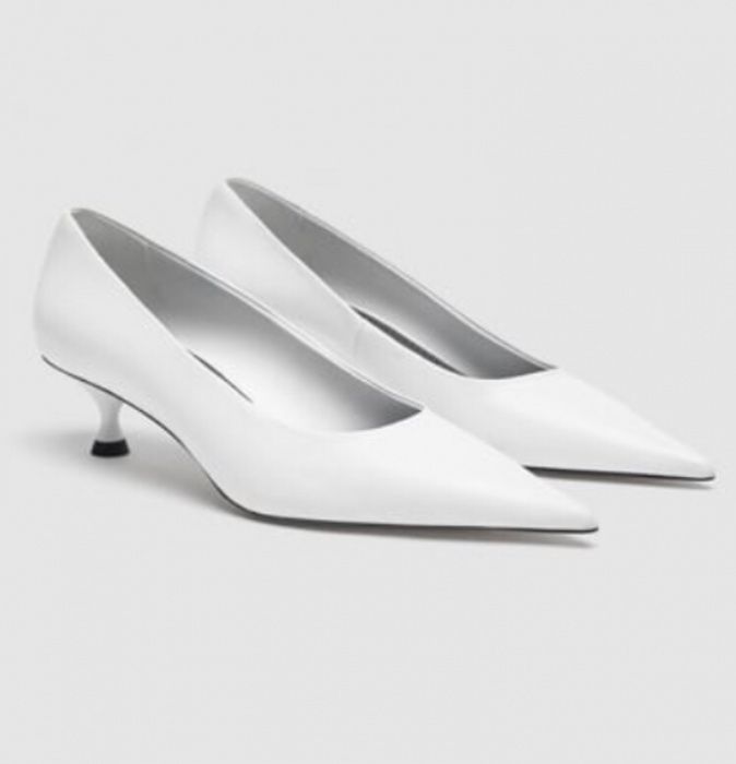 OKAZJA! ZARA nowe buty szpilki białe ślubne r 38 ślub skóra naturalna!