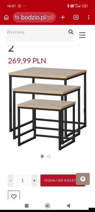 Zestaw stolików nowe!