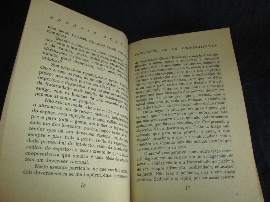 Livro Confissões de um Cooperativista António Sérgio