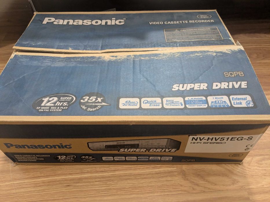 Leitor VHS Panasonic – Super Drive (na caixa) (ler descrição)