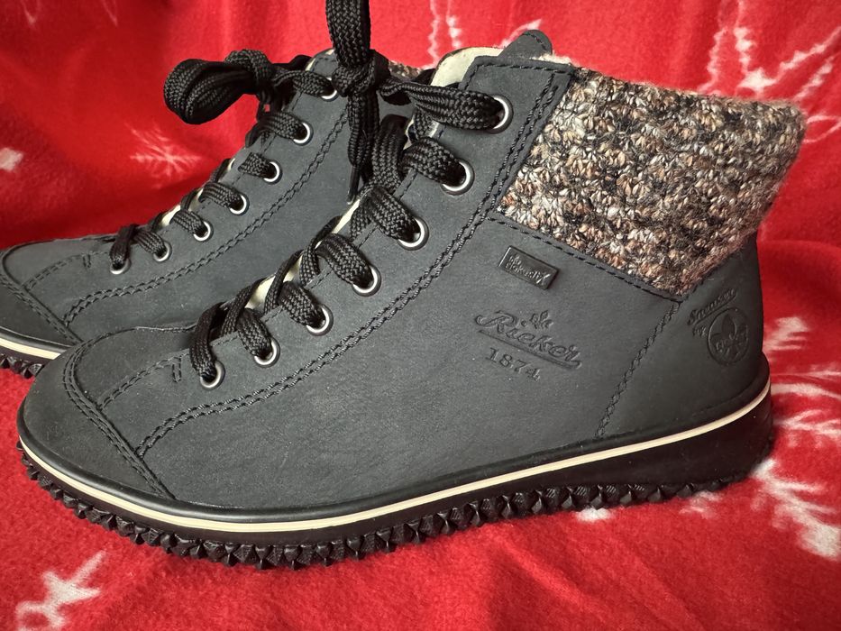 RIEKER TEX Z4243-14 blue combination, trzewiki damskie