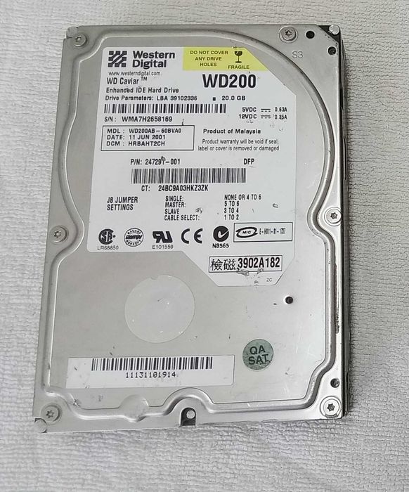 [PC Vintage] Disco Western Digital 20GB - IDE