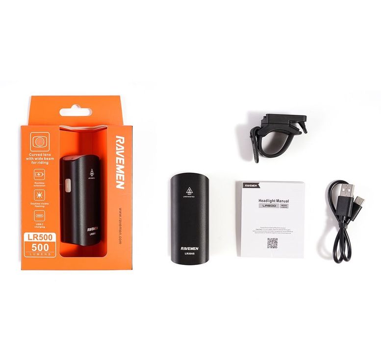 Фара велосипедна Ravemen LR500S (500) lm, 2200 mAh)