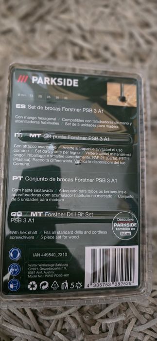 Conjuntos de brocas fresadoras/forstner