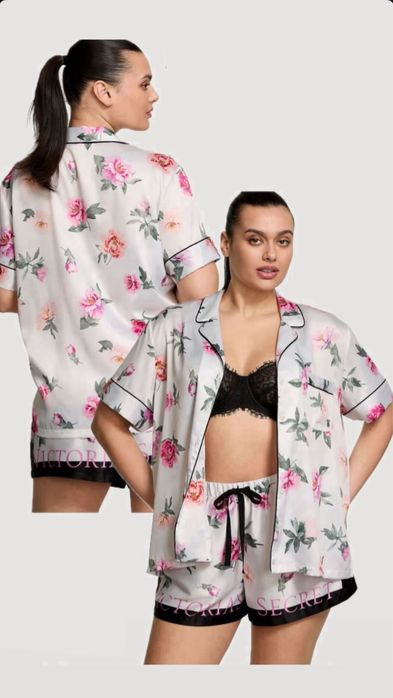 Піжама Victoria’s Secret S,XL, сатинова піжама Victorias Secret XL