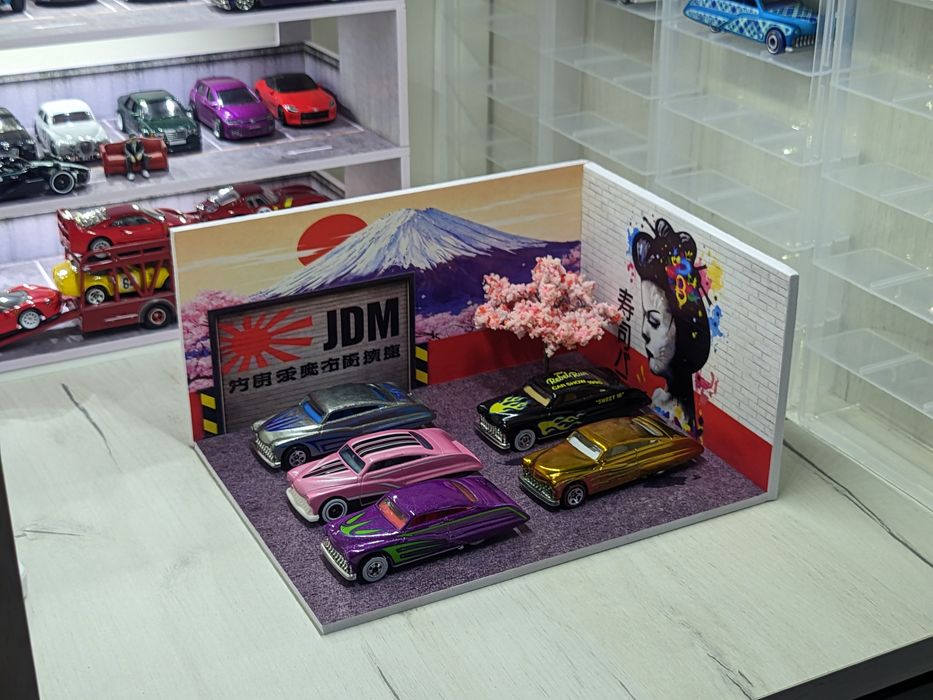 Діорама масштабу 1:64 у стилі японського автоспорту JDM.