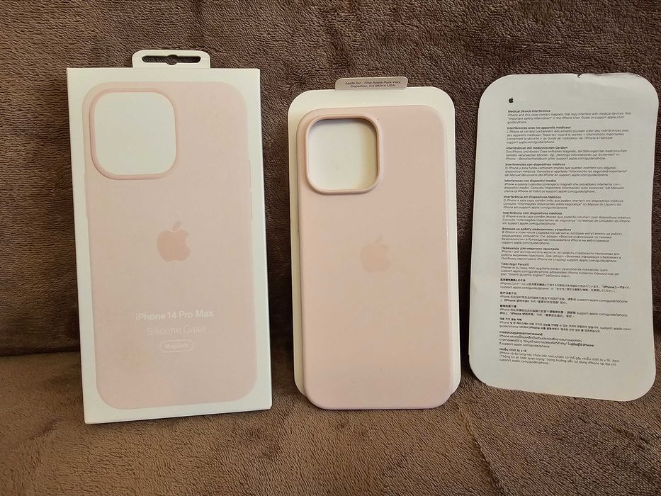 Чехол Apple Silicone Case MagSafe для iPhone 14 Pro Max (Chalk Pink)