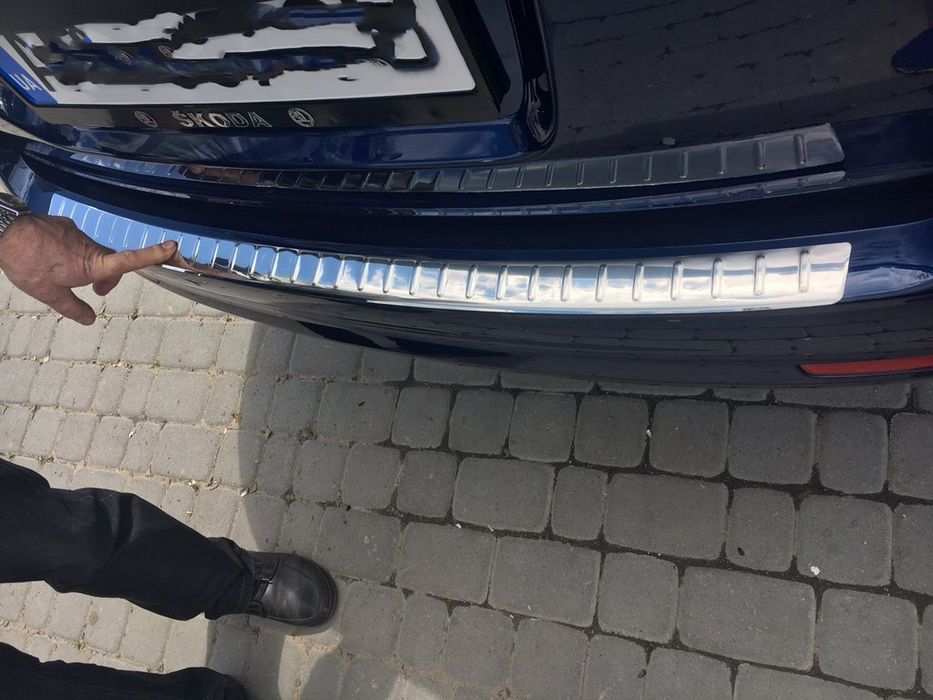Mercedes E-class W211, W212, W213 Хром накладка на задний бампер (нерж