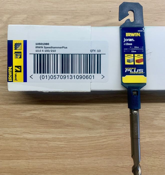 IRWIN 10 sztuk Wiertło 10,0x150/210