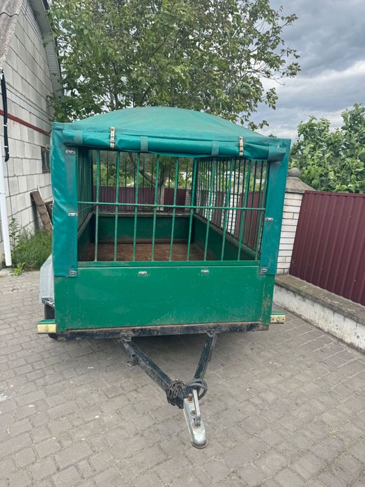 Продам двовісний легковий причіп 2.5×1.4 м з тентом та накриттям