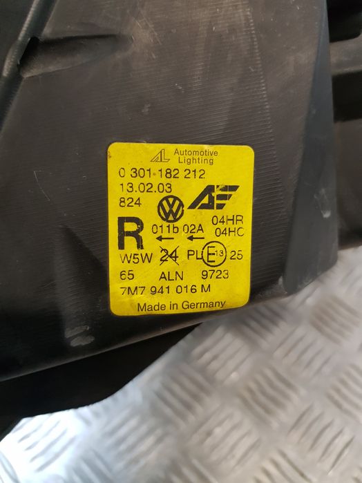 Lampa Prawa Przód 7M7941016M Seat Alhambra I Lift 03R- Europa