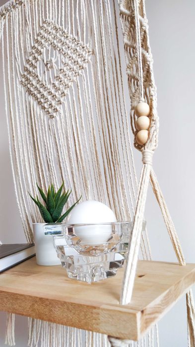Prateleira em macramé - NOVO