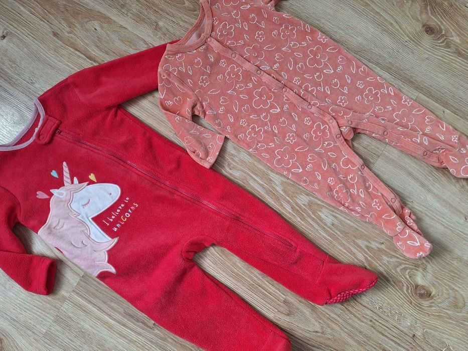 Pajacyk z jednorożcem i pajacyk w kwiatki 74 cm