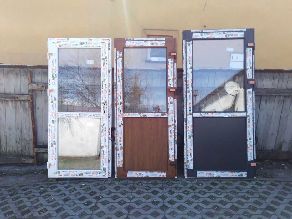 Drzwi zewnętrzne PCV Białe 100x210 cm dostępne od ręki, wysyłka