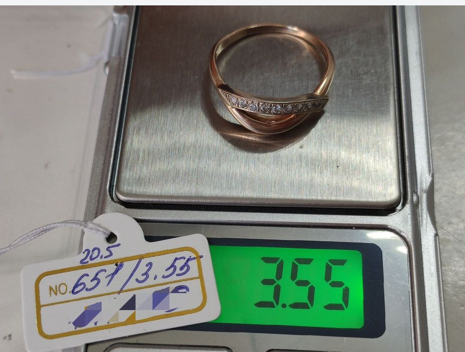 Кольцо золотое р20.5, вес 3.55