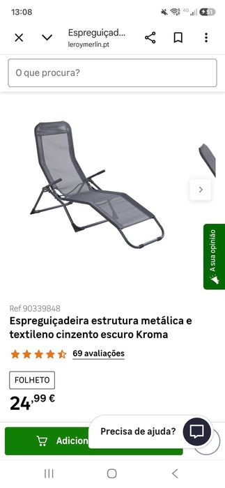 Espreguiçadeira semi nova