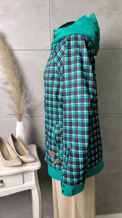 Sportowa narciarska kurtka outdoorowa w kratę wodoodporna, o’neill, 38