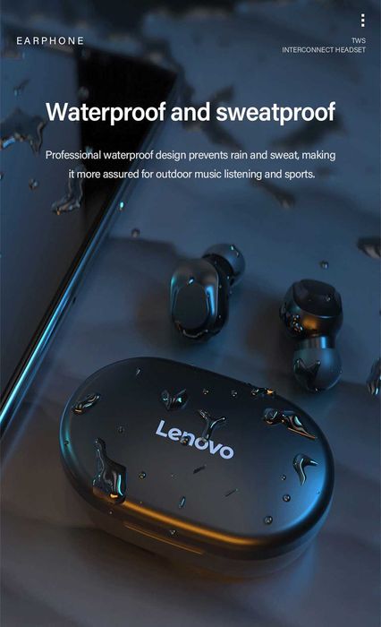 Lenovo XT91 Auricular Fones Earphones Wireless Bluetooth Originais NOV
