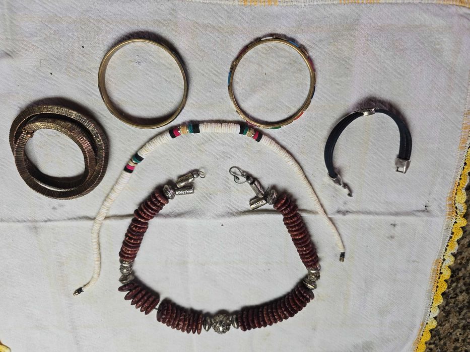 Lote Bijuteria Etnica Vintage Colar Tibetano mais Latao