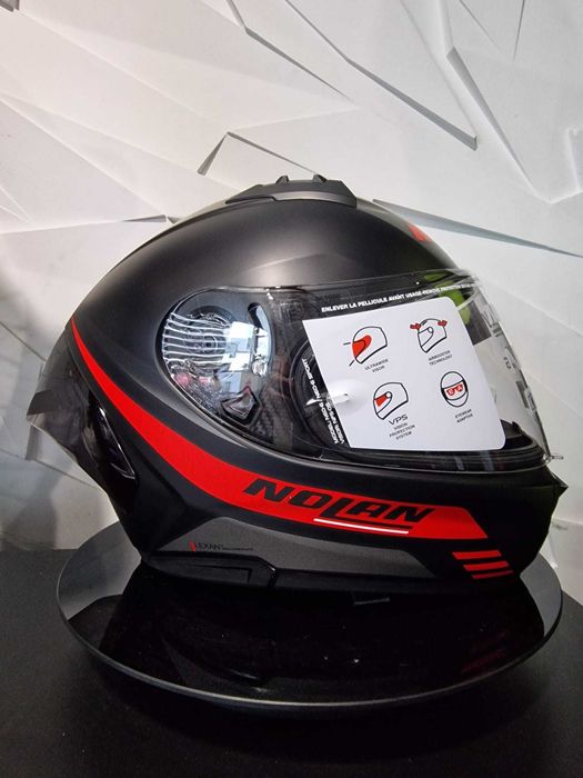 KASK NOLAN N60-6 SPORT Outset Matt Black Red 'M 'L sklep, GRATISY!