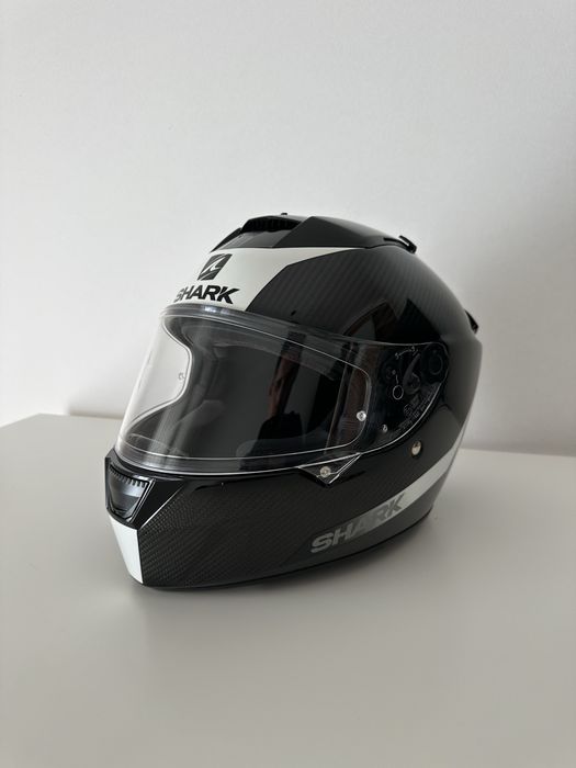 Capacete SHARK Speed-R Carbon SE, Carbon Skin White / Black, - Tam: L