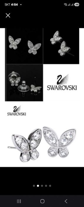 Продам сережки бренду Swarovski оригінальнал Італія 1770грн