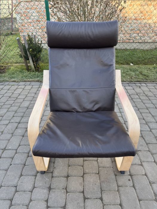 Крісло качалка Ikea крісло гойдалка шкіряне