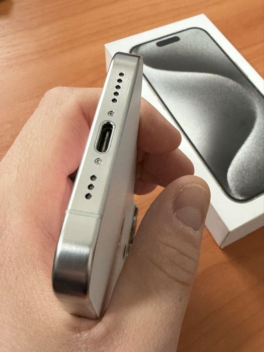 iPhone 15 Pro, White Titanium, 128GB