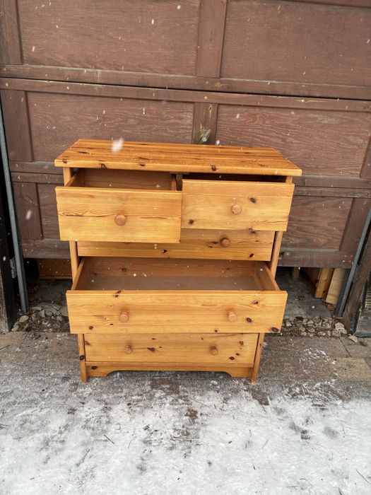 Drewniana komoda lite drewno- 6 szuflad