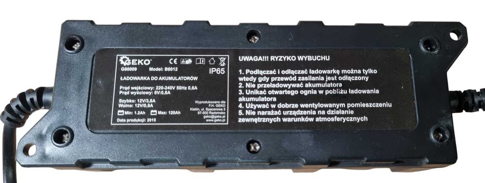 Prostownik Geko G80009 6/12 V