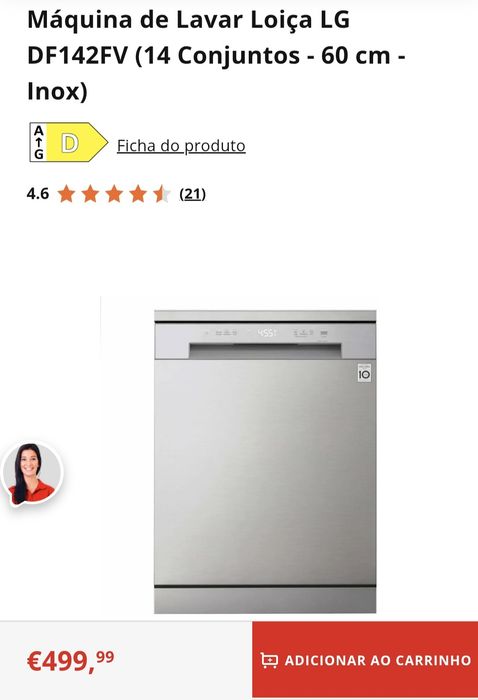 Máquina de lavar loiça LG