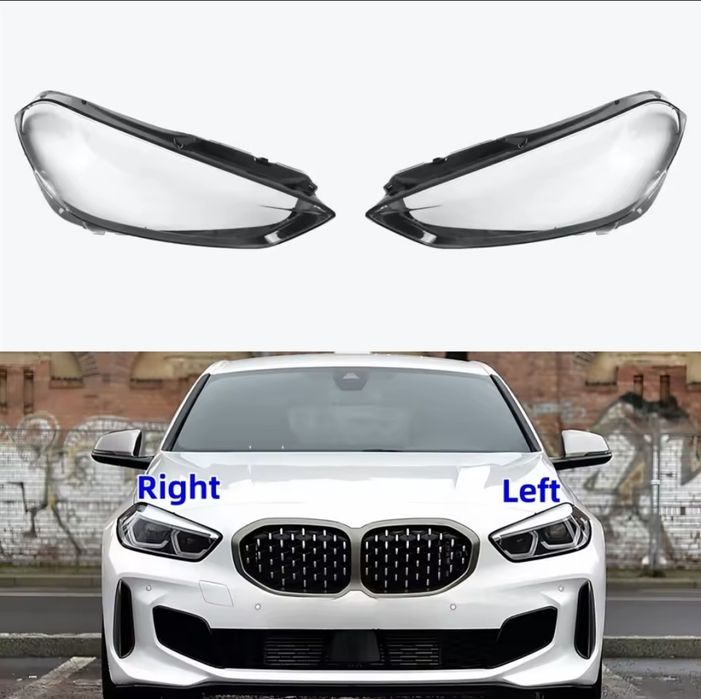 Vidro capa lente farol ótica BMW série 1 F40