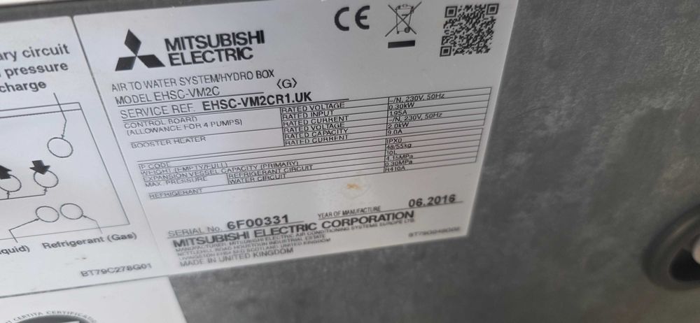 Conjunto Bomba de calor Mítsubishi AQS e depositos