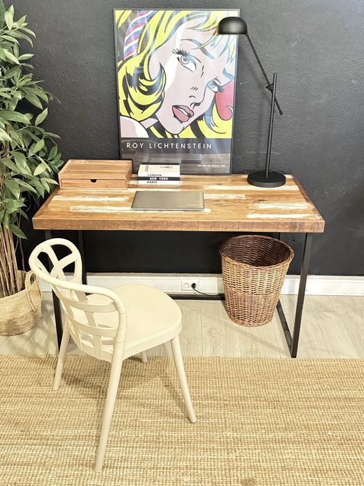 aparador, mesa, secretaria, madeira, ferro, area, industrial, rustica